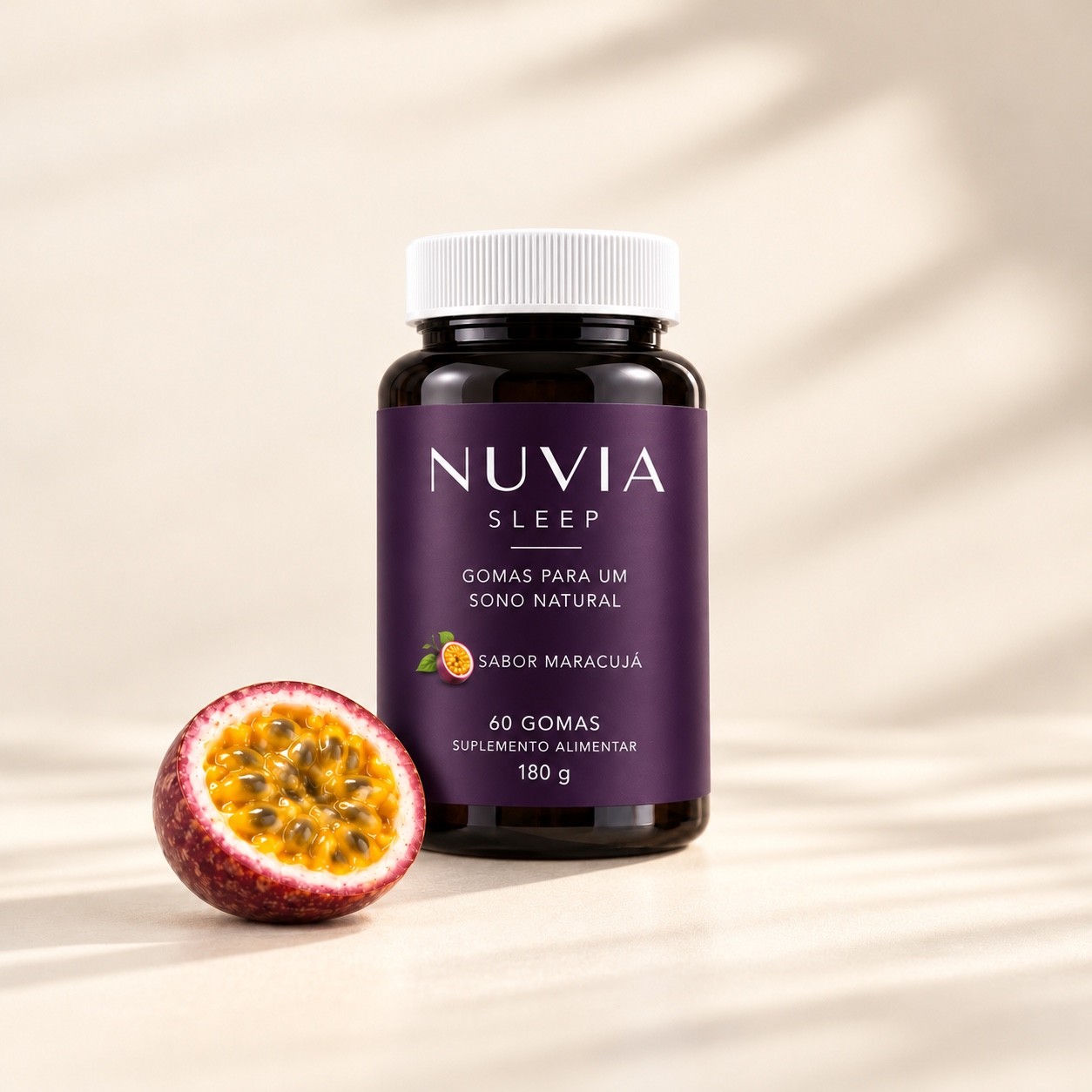Nuvia Sleep — frasco com maracujá