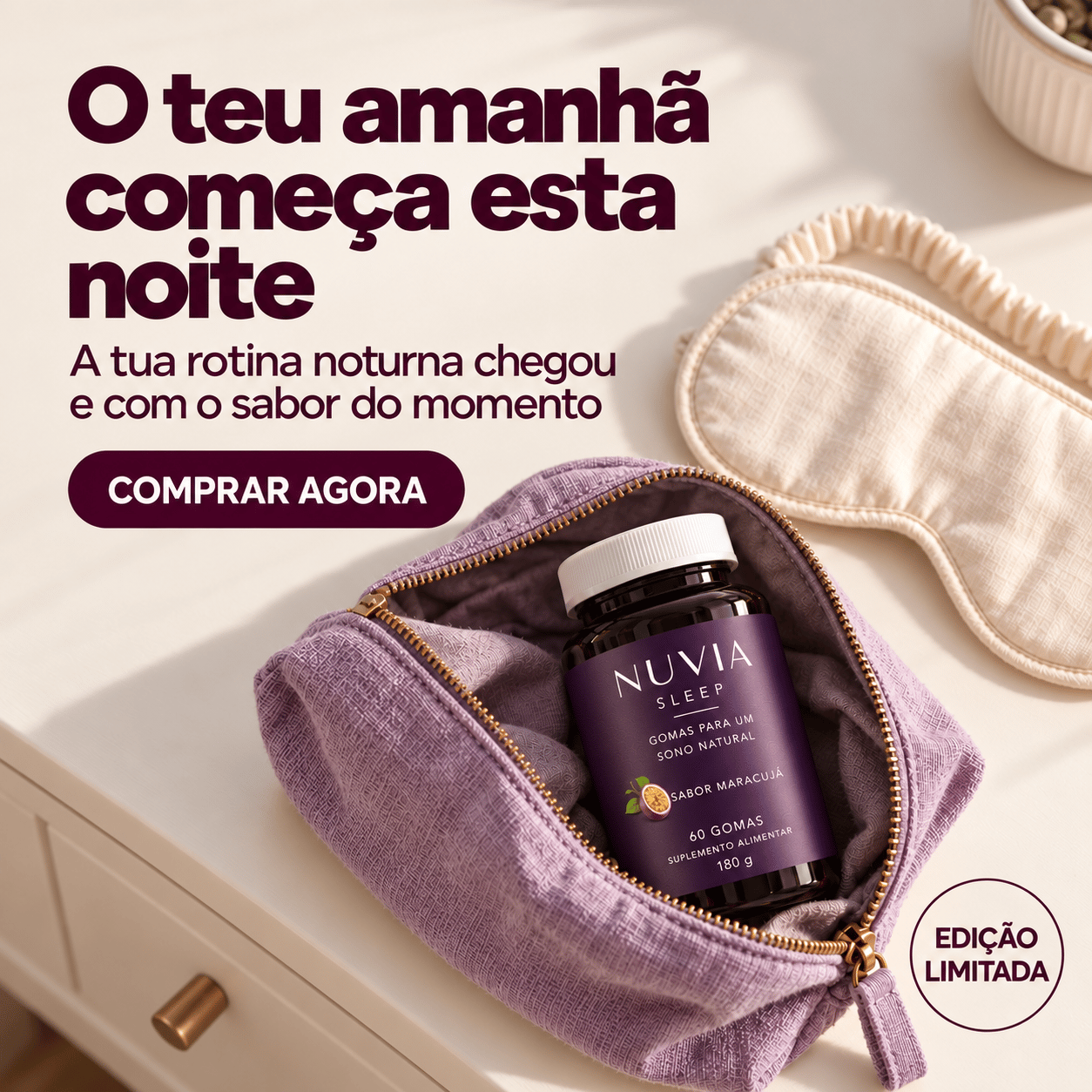 Nuvia Sleep — O teu amanhã começa esta noite. A tua rotina noturna chegou e com o sabor do momento.